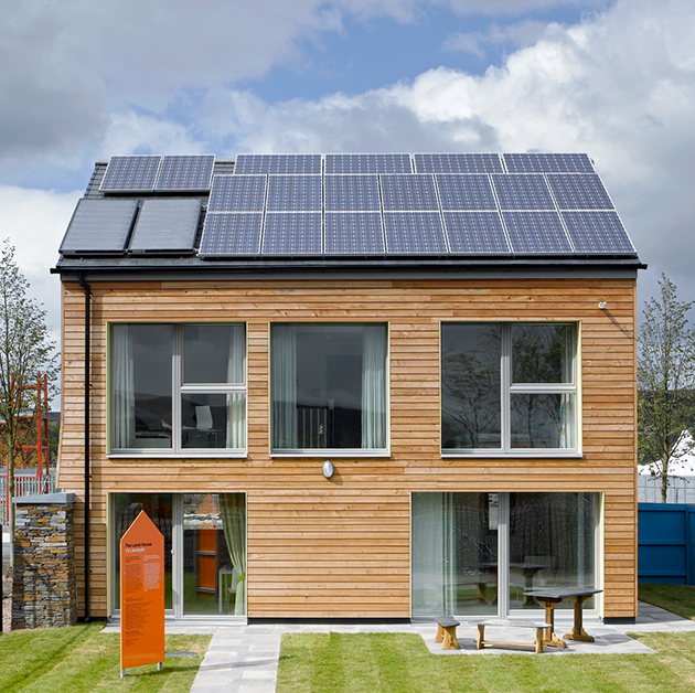 Casa Pasiva en Bremen, Alemania. Christoph Schulte, arquitecto. Un ejemplo de casa solar certificada como de consumo energético cero.